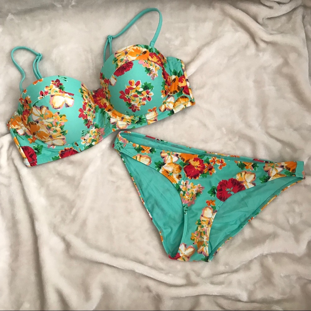 aerie - floral bathing suit